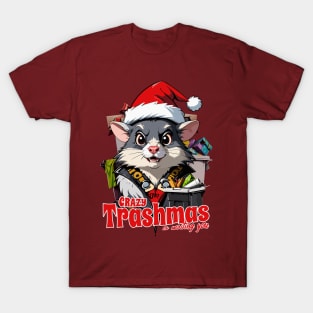 Crazy trashmas is waiting you, Rat, Christmas T-Shirt